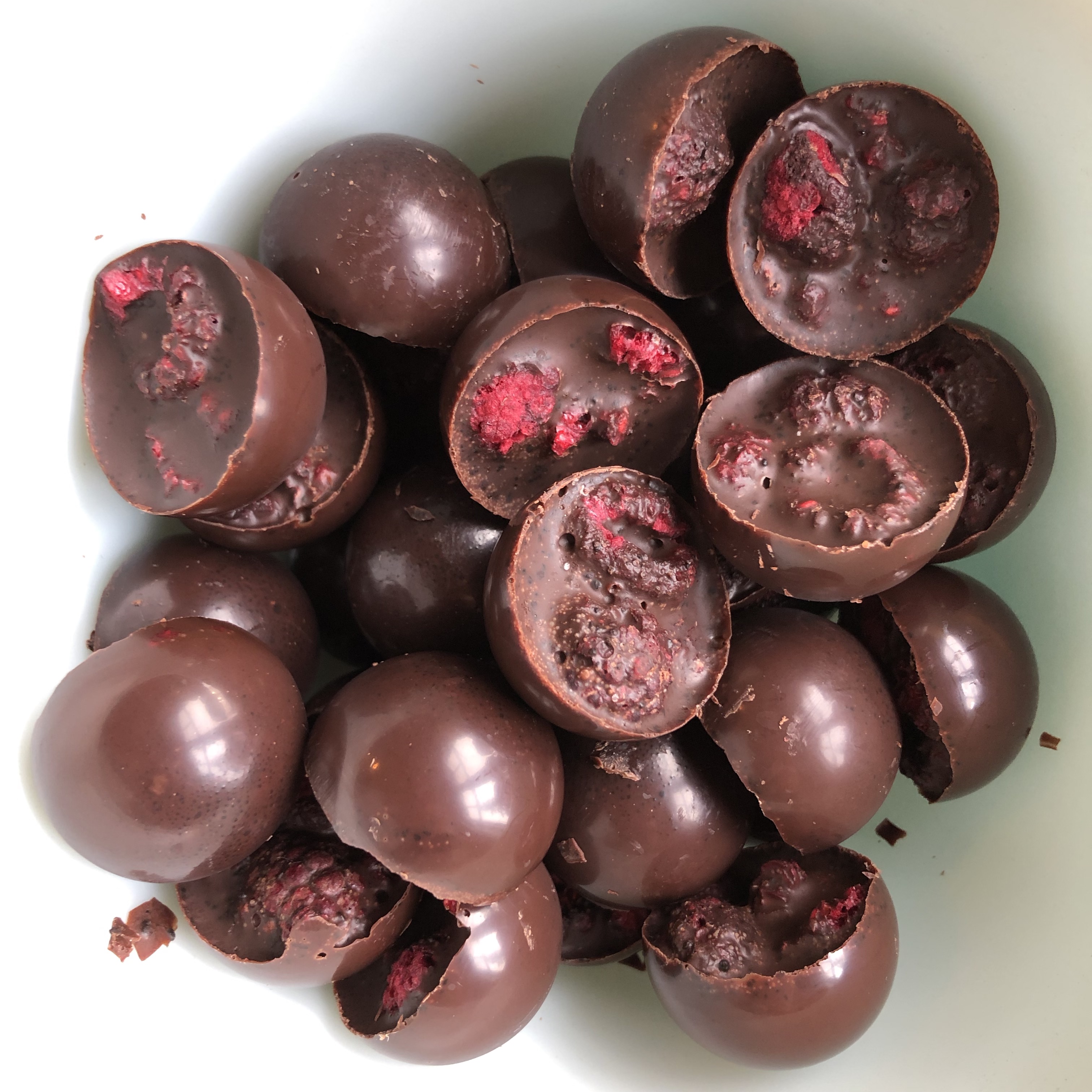 Semi-Sweet Paleo Chocolates with Raspberries
