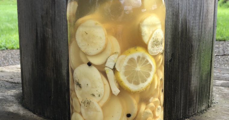 Fermented Parsnips with Lemon, Ginger & Peppercorns (vegan, paleo, keto)