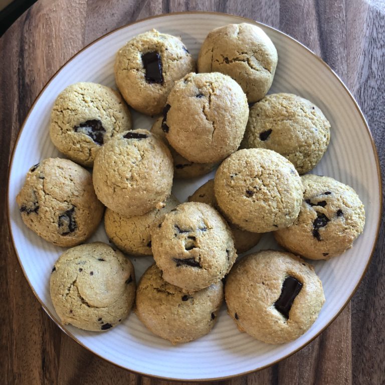 Chocolate Chip Tahini Cookies (keto, paleo, vegan) Brenna May