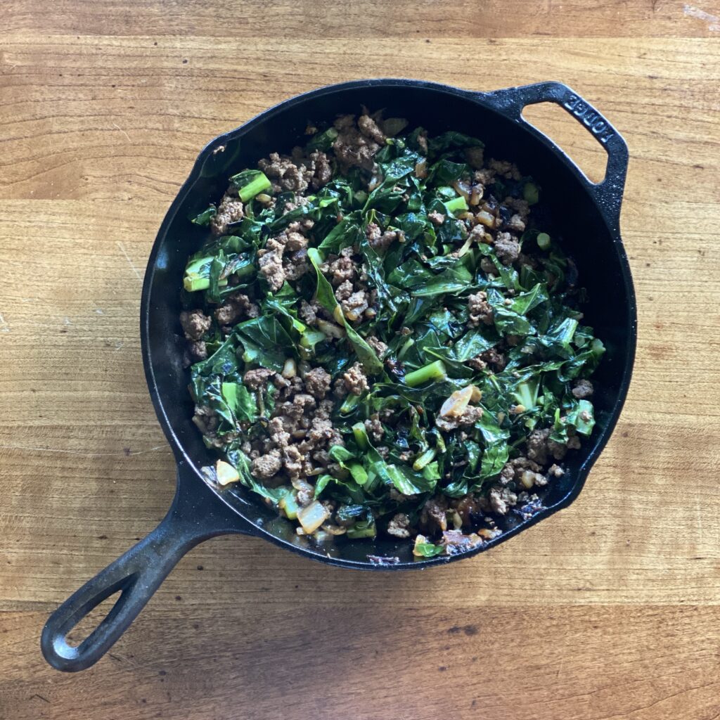 Cast Iron Lamb & Collard Greens Brenna May