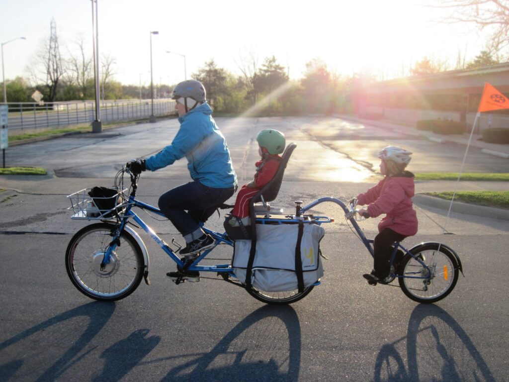 Joyful functional movement: a family bike ride.