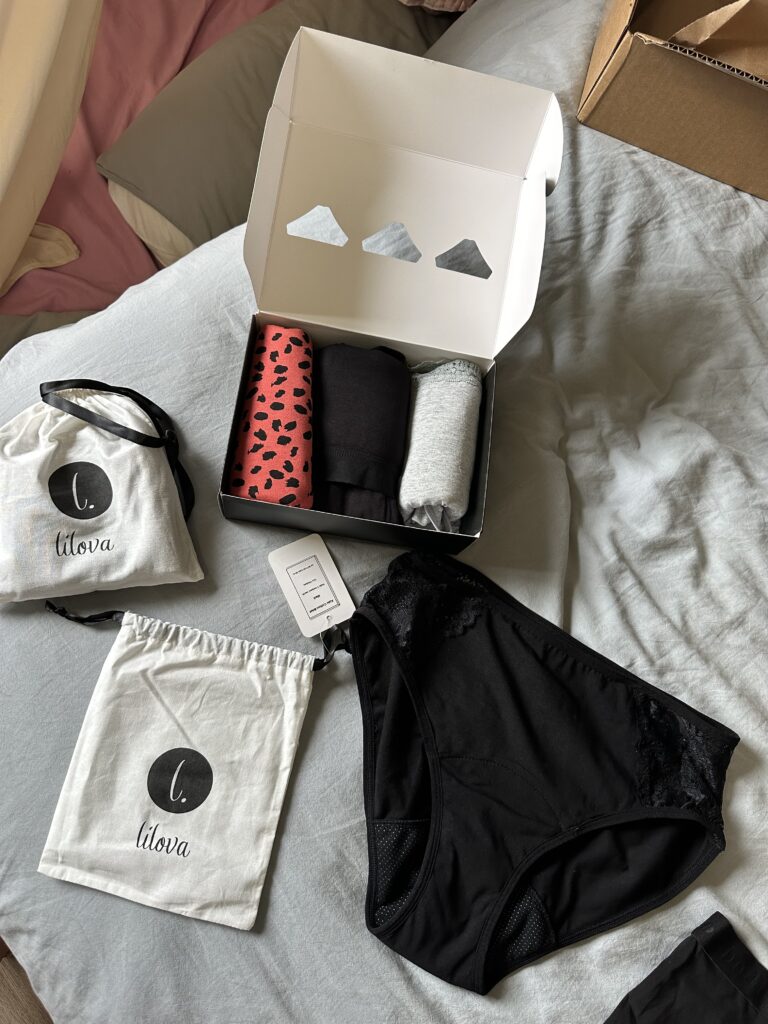 Lilova organic cotton period underwear, PFAS-free and OEKO-TEX certified