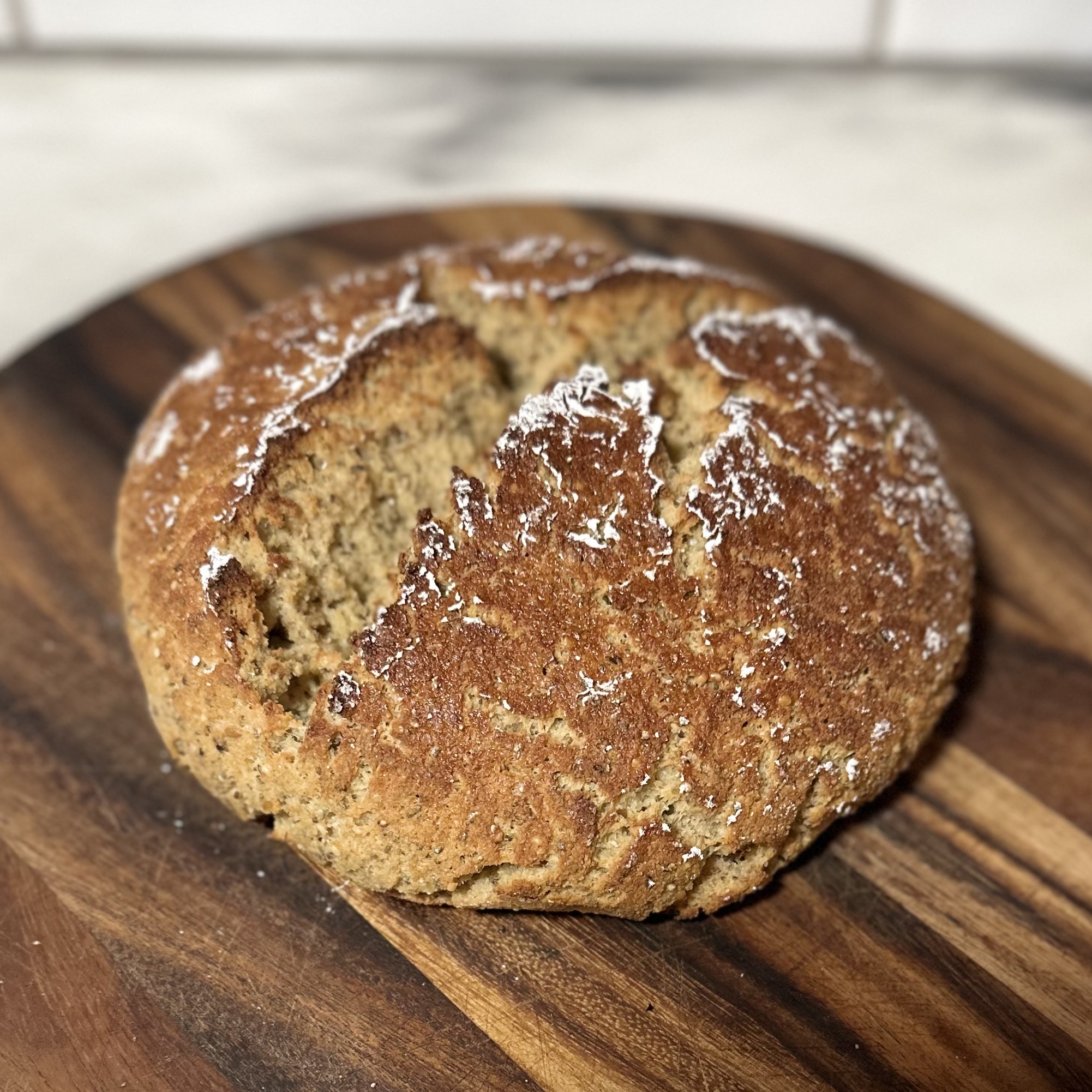 Rice and Teff Starter Keto Protein Sourdough Boule