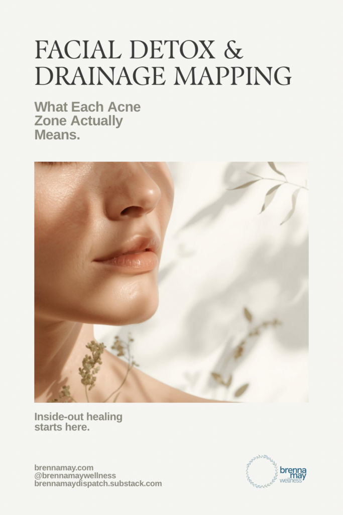 acne zones facial detox map