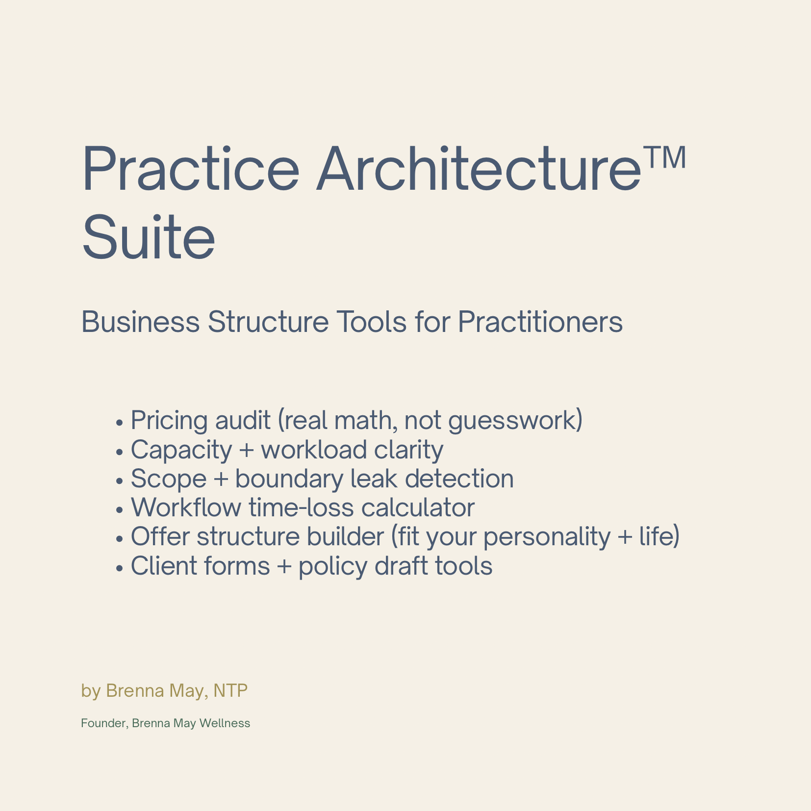 Practice Architecture™ Suite – Practice Systems Framework