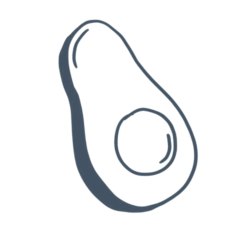 Hand-drawn avocado icon